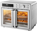 26.4 QT 10-in-1 French Door Air Fryer Toaster Oven Combo, Stainless Steel