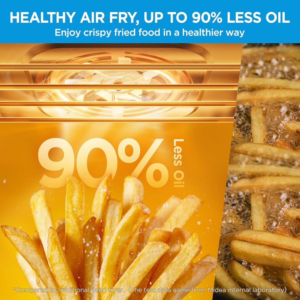 26.4 QT 10-in-1 French Door Air Fryer Toaster Oven Combo, Stainless Steel