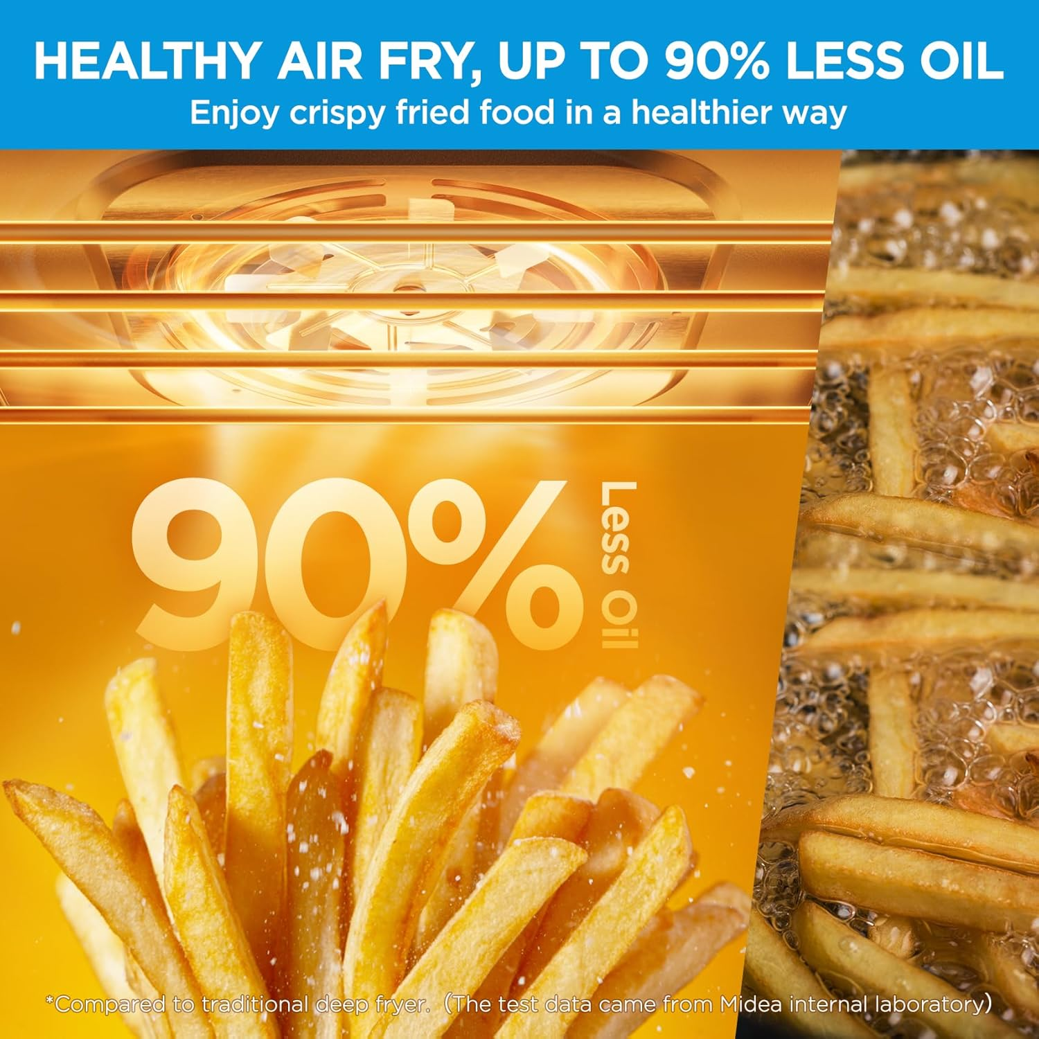 26.4 QT 10-in-1 French Door Air Fryer Toaster Oven Combo, Stainless Steel