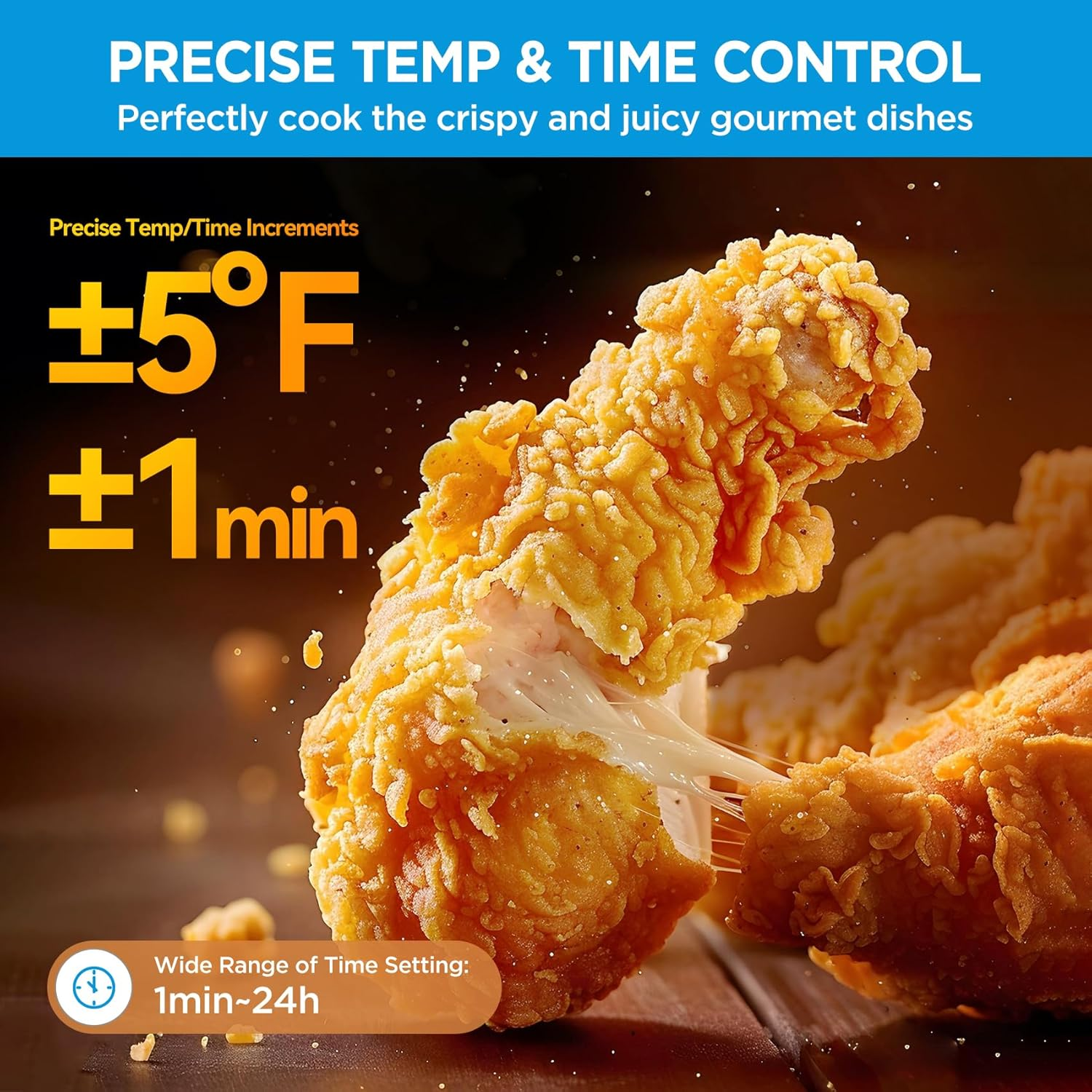 26.4 QT 10-in-1 French Door Air Fryer Toaster Oven Combo, Stainless Steel