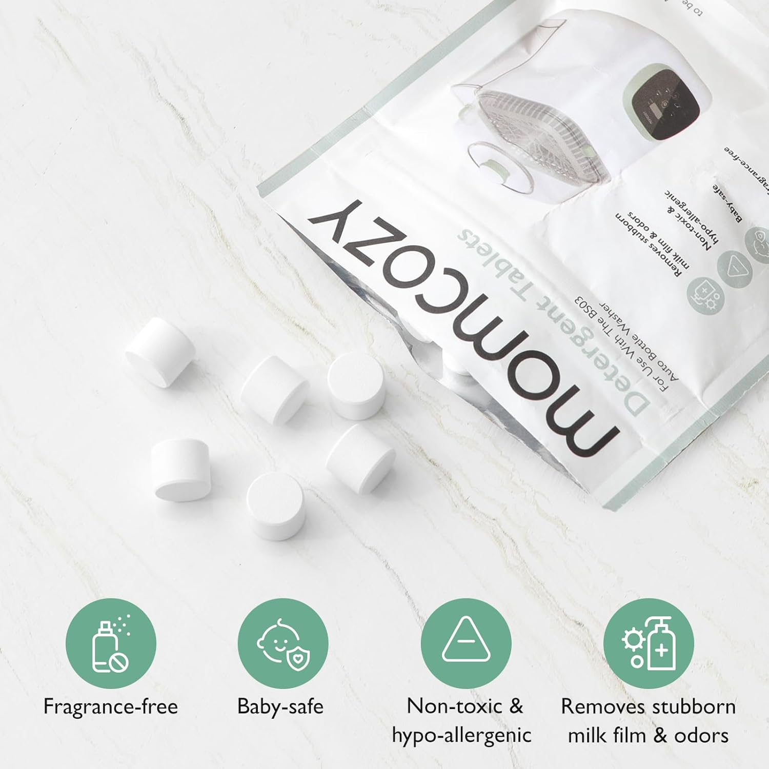 Baby Bottle Washer Cleaning Tablets – 120 Count, Efficient & Gentle for Bottles & Pump Parts