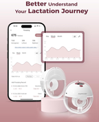 M5 Smart APP Controlled Wearable Breast Pump – Hands-Free Wireless Electric Pump, 3 Modes 9 Suction Levels, 24mm Flange, 2-Pack